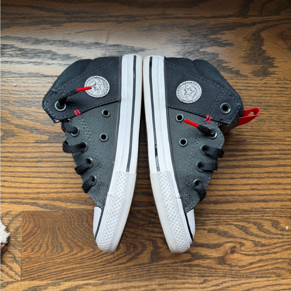 Converse Kids All Star Black and Red High-Top Sneakers